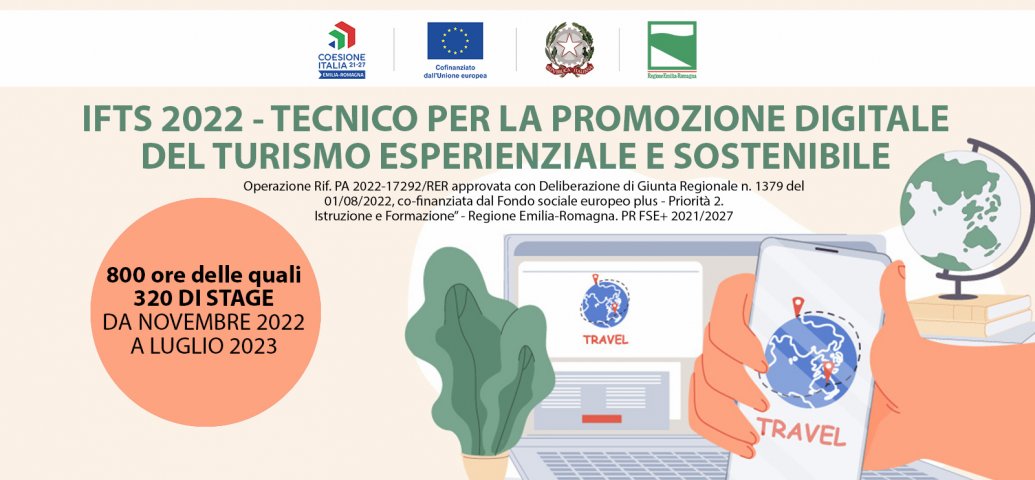 APERTURA DELLE ISCRIZIONI CORSO IFTS 2022 TECNICO PER LA PROMOZIONE DIGITALE DEL TURISMO ESPERIENZIALE E SOSTENIBILE