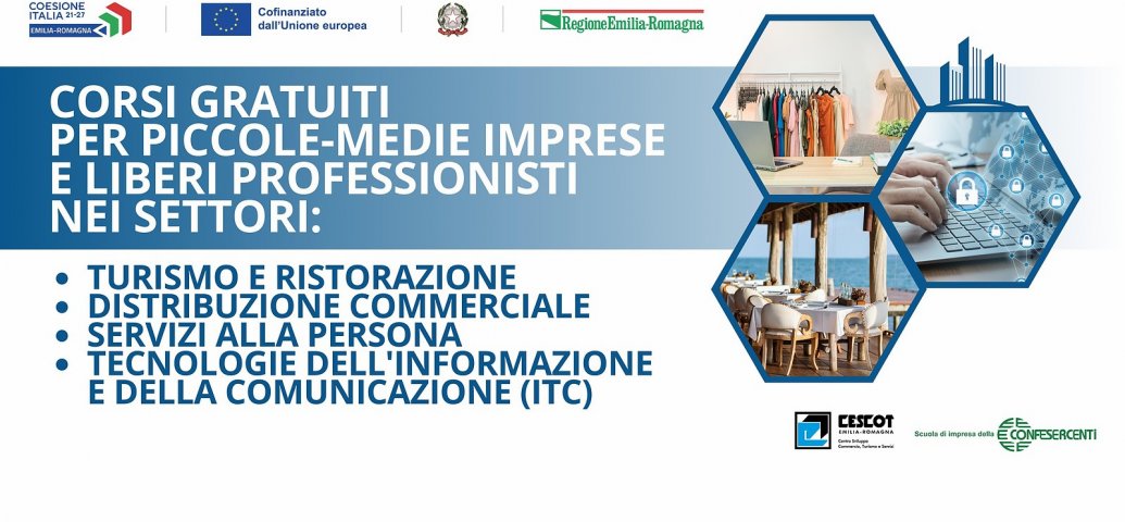 Corsi gratuiti per piccole-medie imprese e liberi professionisti nei settori: