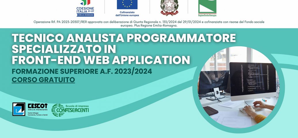 APERTURA DELLE ISCRIZIONI CORSO TECNICO ANALISTA PROGRAMMATORE SPECIALIZZATO IN FRONT-END WEB APPLICATION